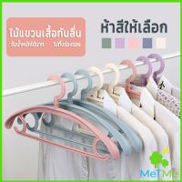 MetMe ไม้แขวนเสื้อพลาสติก สำหรับแขวนเสื้อผ้าที่มีไหล่กว้าง สีพาสเทล