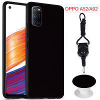 สำหรับ OPPO A52/A92 Silicon Soft Ruber กรณี (สีดำ)