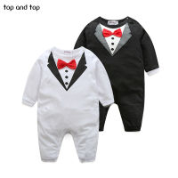 New pure cotton Baby Clothing Bow tie design Baby Rompers Infantil babi boy jumpsuit Newborn Babies Rompers