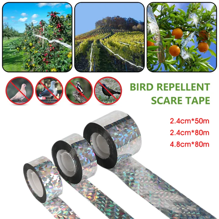 50m/80m Anti Bird Tape Reflective Bird Scare Strips Waterproof Bird