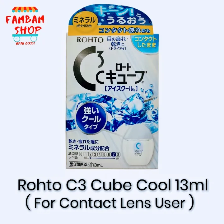 Rohto C3 Medicated "Ice Cool" Eye Drops for Contact Lens Users 13ml No