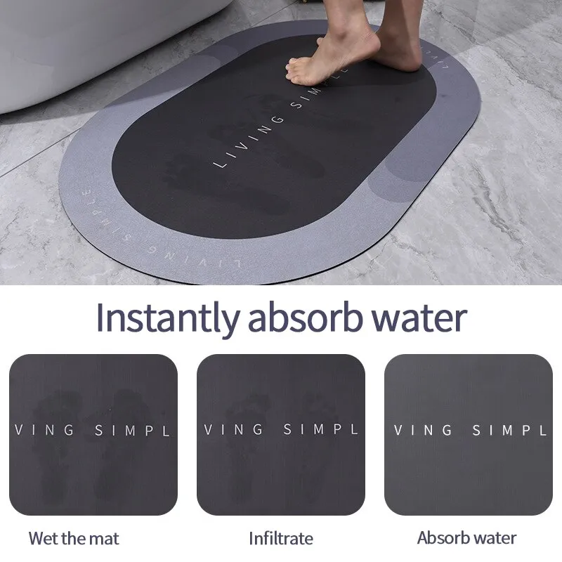 40x60cm Napa Skin Super Absorbent Bath Mat Quick Drying