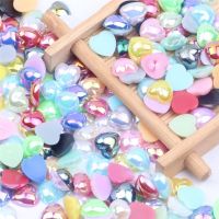 200pcs 8/10/12mm Hearts Imitation Pearl Loose Bead Accessories DIY Craft Supplies Clothes Decor Bead Nail Phone Shell Patch Arts Beads