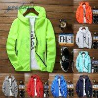 Men Waterproof Wind Breaker Coat Zipper Hoodie Jacket Quick Drying Sport Outwear