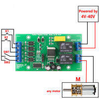 ตัวควบคุมเดินหน้าและถอยหลัง DC 6V 12V 24V 20A กระแสสูงจอ DC รีเลย์ยกบอร์ดคอนโทรล P0