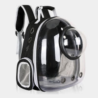 Carrying Supplies Breathable and Transparent Cats Backpack Big Space Oxford Cloth Dog Bag Zipper Side Door for Puppy Carrier