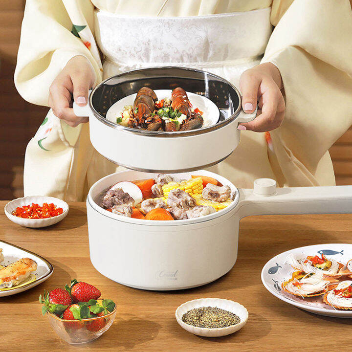 Saute two rice cooker household frying electric cooker small noodle
