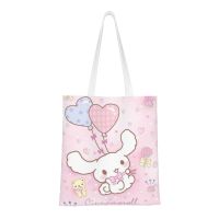 Cinnamoroll กระเป๋า Tas Jinjing Kanvas น่ารักถุงผ้าฝ้ายชอปปิ้ง,กระเป๋าชายหาด,Kado Ulang Tahun | ถุงช้อปปิ้งนำมาใช้ใหม่ในครัว