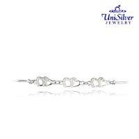 Ddd】สร้อยข้อมือผู้หญิงสเตอร์ลิง Unisilver 925 (BS149-101075 049)