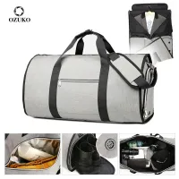 OZUKO Large Capacity Men Travel Bags Multifunction Suit Storage Hand Luggage Bags for Trip Waterproof Duffle Bag with Shoe PouchShoe Bags