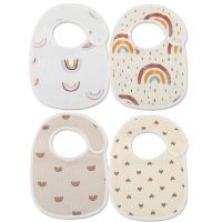 【CC】 2Pcs Newborn Bibs Cotton Gauze Baby Infant Boy Burp Cloths Fashion Scarf Children Feeding Saliva for Kids