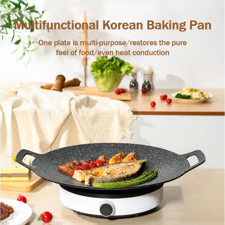 eboxer-1 RNAB08CV4PWB3 eboxer korean style bbq grill pan non stick barbecue  plate for indoor outdoor grilling, bakeware for home camping