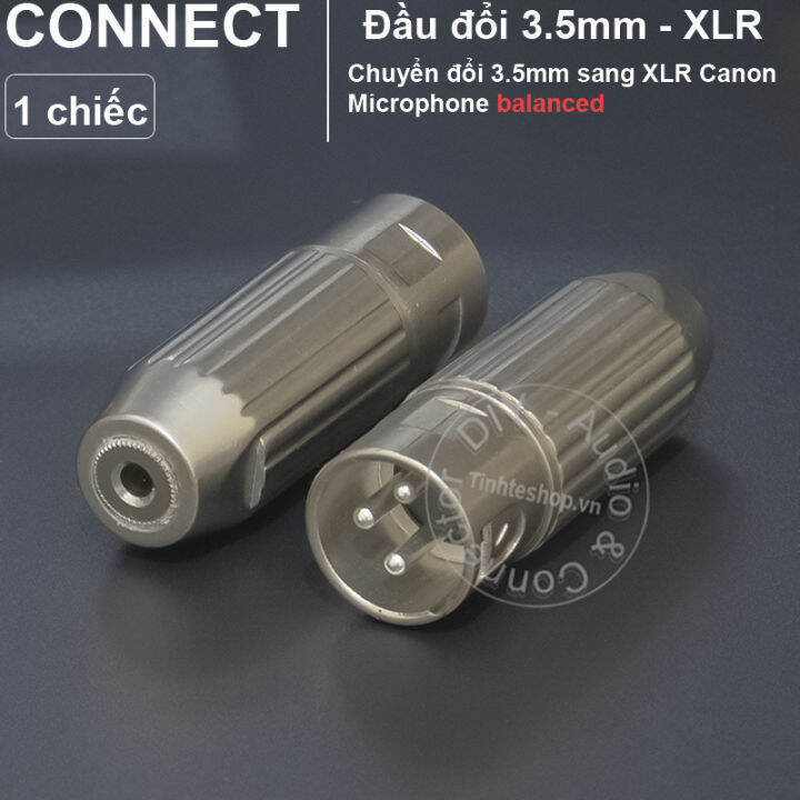 Jack canon ra 3.5 balanced DIY 1 chiếc Đầu đổi 3.5mm sang XLR cắm microphone cho Mixer Sound