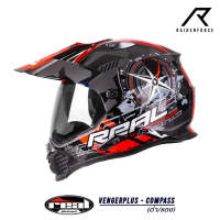 หมวกกันน็อค Real Helmets Vengerplus-Compass ดำ/แดง