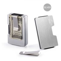 （Layor wallet）  Rfid Card Holder Wallets Men Women Slim Thin Metal Minimalist Wallet Magsafe Male Money Bag Purse Short Small Walet For Men 2021