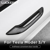 For Tesla Model Y Model3 2022 Car Antifreeze Door Handle Sticker Refit Accessories Trim Decoration Door Handle Protector Cover