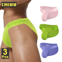 CMENIN ORLVS 3Pcs โลโก้ผ้าฝ้าย Breathable ชุดชั้นในชาย Jockstrap กางเกงในคุณภาพสูงกางเกงในชาย Pouch OR6255
