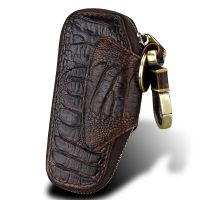 [COD] Factory direct retro oil leather personality key case genuine layer cowhide