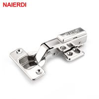 NAIERDI Full Size 304 Stainless Steel Hydraulic Hinge Pure Copper Damper Buffer Cabinet Cupboard Door Hinges Furniture Hardware Door Hardware Locks