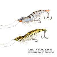 Double Three Hooks Shrimp Baits Luminous Squid Lure Bottled Lifelike Swimbait Wobbler Hard Simulation Silicone Artificial LuresLures Baits