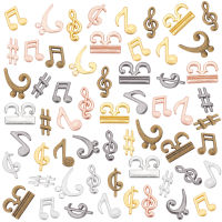 1Box 105Pcs Note Resin Filler Music Note Filling Charms Alloy Epoxy Resin Accessories for Resin Crafting and Jewelry Making DIY Necklace Bracelet Earrings -5 Colors