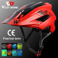 WEST BIKING Ultralight Bicycle Helmet Integrally-molded Cycling Cap Breathable Motorcycle Bike Hat for MTB Road Bike Accessories