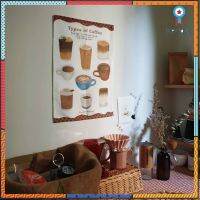 [pre-order] Fabric poster : โปสเตอร์ผ้าลายเมนูกาแฟยอดนิยม สำหรับตกแต่งร้าน หรือมุมที่ชอบ flashsale ลดกระหน่ำ