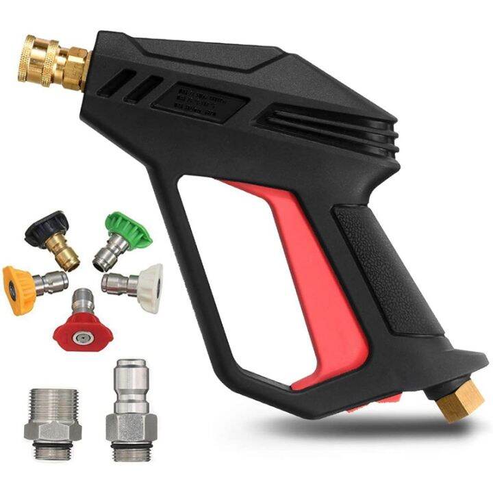 W LAIWO Hochdruckreiniger-Set, 4000 PSI – Kurze Wasserpistole Mit Kupferkern, M22–14 Mm Anschluss