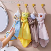 Cute Cartoon Coral Velvet Hand Towel Soft Skin-friendly Quick-drying No Shedding Cloth For Kitchen Bathroom Childrens Towels