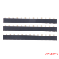 DONGLIONG แถบ1x4 PCB 2.54 0แถวเดียวสำหรับผู้หญิง40พินสำหรับขั้วต่อ JST Arduino