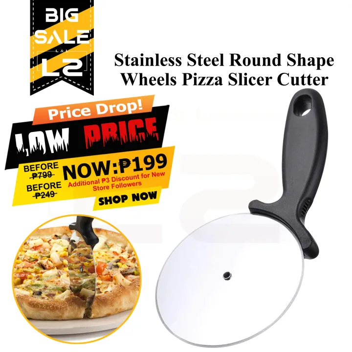Pizza Cutter Wheel Slicer Heavy Stainless Steel Sharp Blade 4 inch