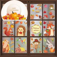 【YF】▬  Thanksgiving Theme Decoration Stickers Window Glass Door Static Electricity