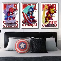 Marvel Movie Art Poster Spider -Man Iron Man Decorative Painting Comics Super Hero Canvas Mural Home Kids Room Wall Decor Gifts