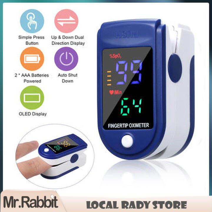 Mr.Rabbit local ready stock Digital Fingertip Pulse Oximeter Blood ...