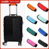 PING3693 สีทึบทึบ ที่ห่อแบบถือกระเป๋าเดินทาง นีโอพรีน จับแขนเสื้อ ตัวระบุที่จับกระเป๋ากระเป๋าเดินทาง สะดวกสบายสบายๆ นุ่มนุ่มๆ ฝาครอบป้องกันกริปรถเข็นเด็ก อุปกรณ์เสริมกระเป๋าเดินทาง