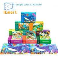 LKMART 60Pcs/box สัตว์สัตว์สัตว์ ของเล่นปริศนาสำหรับเด็ก กระดาษสำหรับตกแต่ง ผลไม้สำหรับผลไม้ น่าสนใจและน่าสนใจ ปริศนาเกมปัญญา ของขวัญสำหรับเด็ก