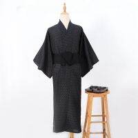 ✁┋ Yukata conjunto de pijama masculino estilo japonês tradicional roupão banho samurai kimono roupa masculina vestuário caseiro geta vestido noite