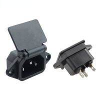 2pcs motorbike AC power socket with waterproof dustproof cover  Wires Leads Adapters