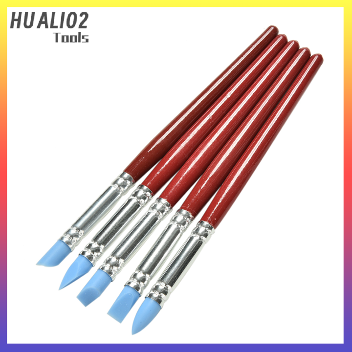 อุปกรณ์เครื่องปั้นดินเผายางซิลิโคน5x-huali02แกะสลัก-fimo-ดินพอลิเมอร์สร้างแบบจำลองไสดินเหนียว