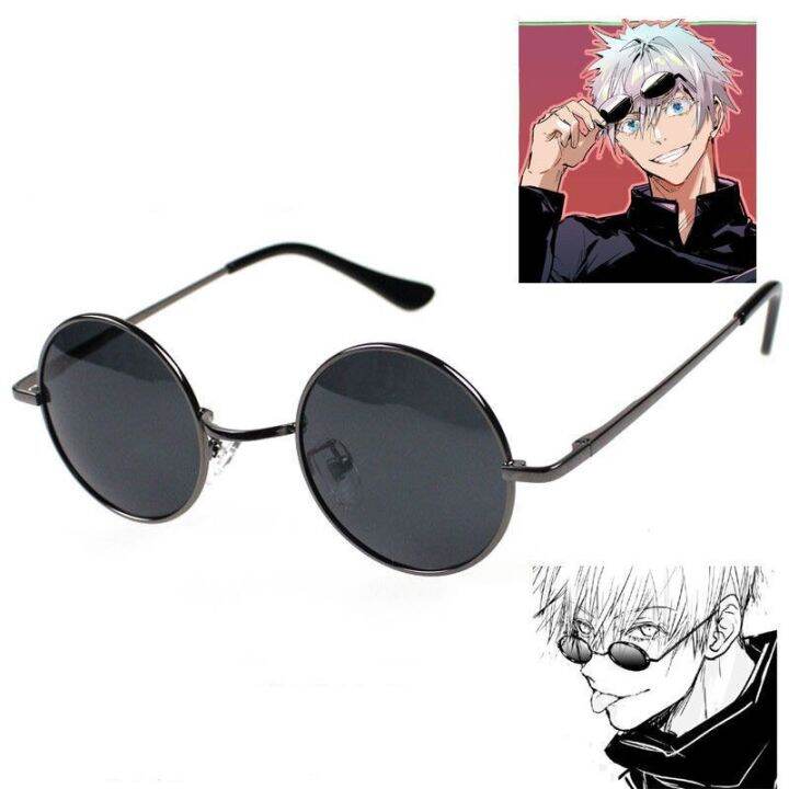 Cosplay Gojo Satoru Glasses Eyewear Jujutsu Kaisen Black Sunglasses ...