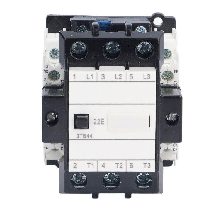 2nc-2no-ac-คอนแทค-pa66-thermosetting-plastic-din-rail-คอนแทคเตอร์-ac-220v