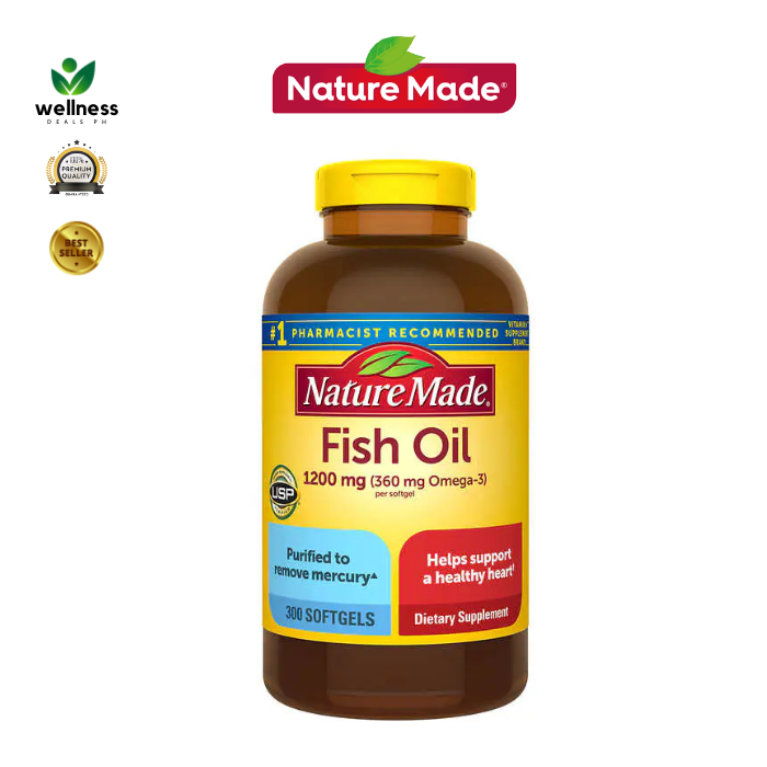 Nature Made Fish Oil 1200mg 300 Softgels | Lazada PH