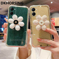 DKHORSING เคสใส่โทรศัพท์ใหม่สำหรับ VIVO Y36ดอกไม้ลูกอมขาตั้งกากเพชรส่องแสงเป็นประกายวิบวับรักการได้ยินเคสนุ่ม VIVOY36เคสป้องกันกล้อง2023