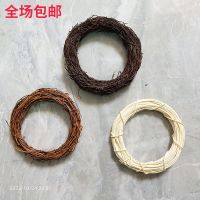 Christmas wreath decoration wedding rattan ring handmade diy weaving pine cone dried flower rattan kindergarten rattan ring creation material