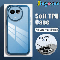 Jingsanc ฟิลม์นิรภัยสำหรับเลนส์เคสโทรศัพท์โปร่งแสงสำหรับ Realme 11 5G/11X 5G/11 Pro/11 Pro + ที่กันกระแทกทีพียูซิลิโคนนุ่มฝาหลัง K01-1