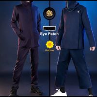 Anime Jujutsu Kaisen Gojo Satoru Cosplay Costume Toge Inumaki Blue Black Top+Pants Uniform Suit Party Carnical Outfit Men