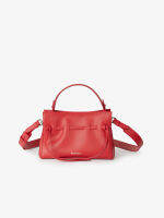 MARROQUE Mini Wendy Leather Crossbody bag  กระเป๋าหนังแท้เรียบนุ่ม ทรงขนมจีบ ขนาดเล็ก สี Scarlet (สีแดงสด)