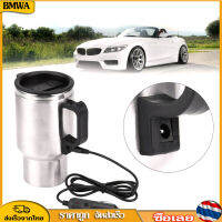 BMWA กาต้มน้ำร้อนจากรถยนต์ 500ML กาต้มน้ำสแตนเลส 12V Travel Coffee Heated Mug