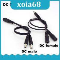 xoia68 Shop 2 way DC Power adapter Cable 5.5mmx2.1mm 1 male to 2 female 2 Male Splitter connector Plug extension for CCTV LED strip light