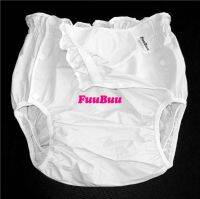 Free Shipping FUUBUU2219-White-S-1PCS  adult diapers non disposable diaper couche adulte pvc shorts diapers for adults Cloth Diapers